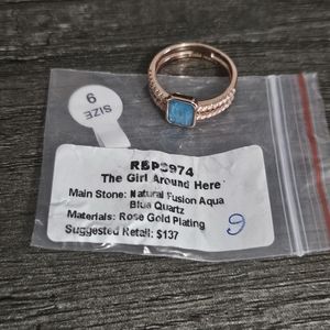 Bomb Party size 9 Auqa Blue Quartz